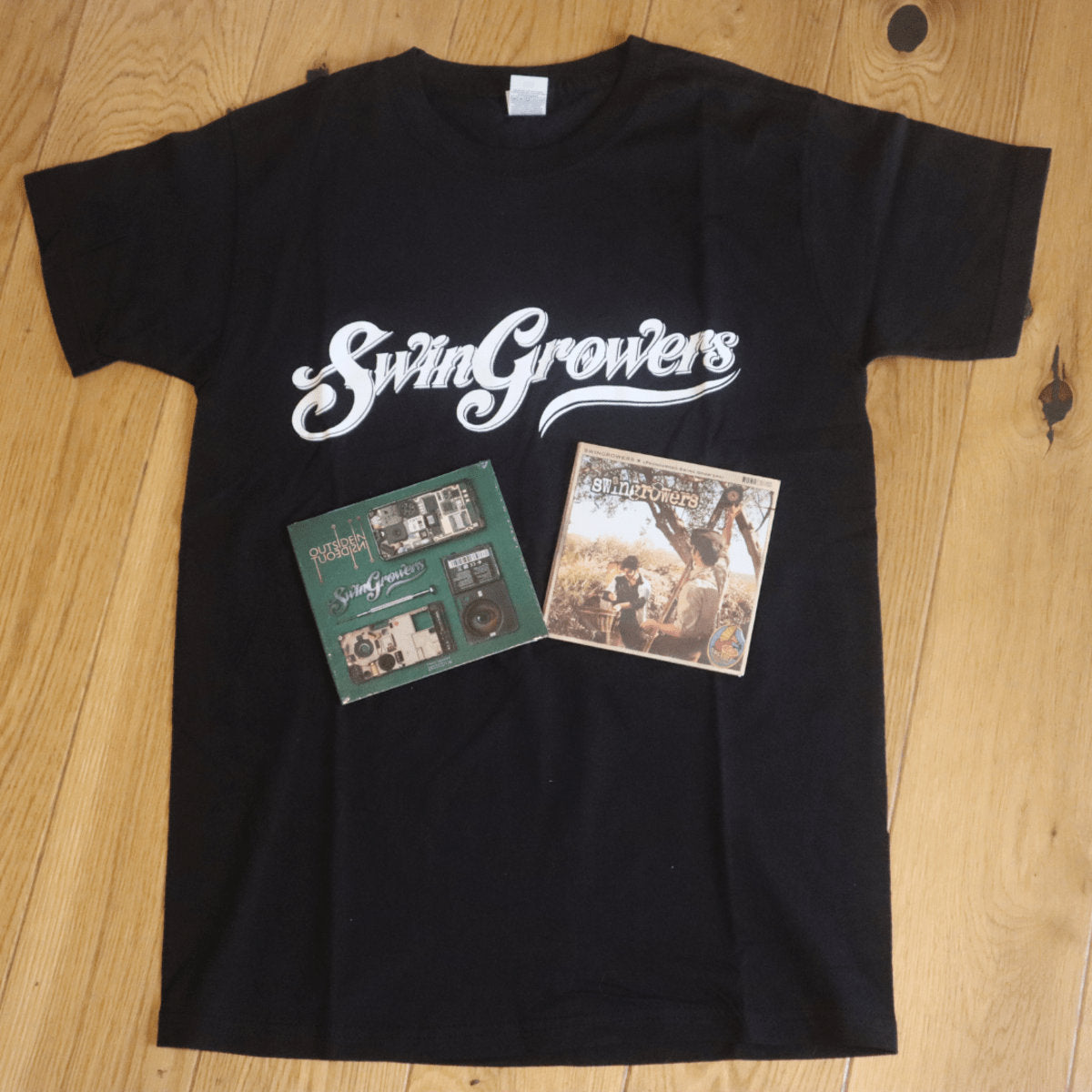 Swingrowers - Outsidein, Pronounced (CDs) & T-Shirt Bundle